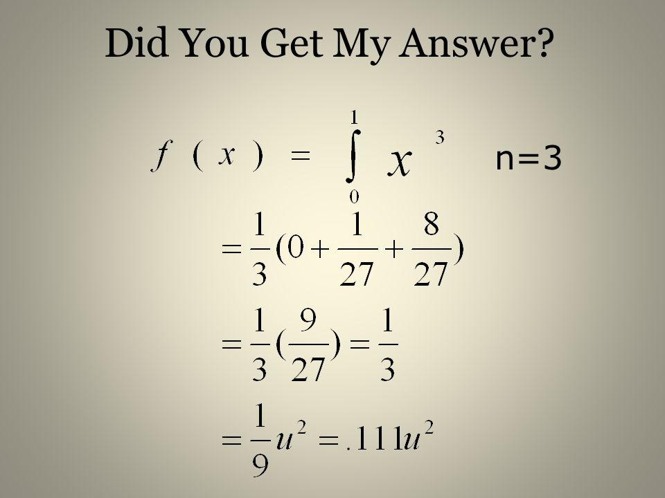 Did You Get My Answer n=3