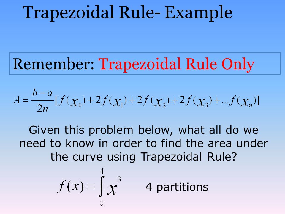 Trapezoidal Rule- Example