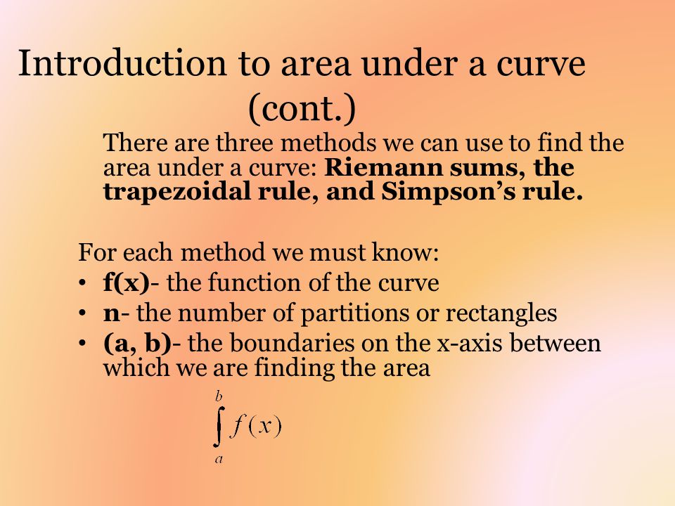 Introduction to area under a curve (cont.)