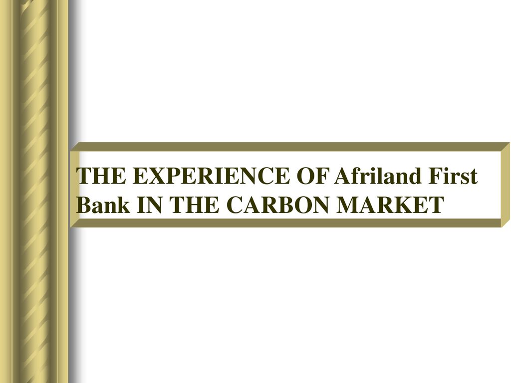 The Role And Relevance Of Private Banks In Carbon Market Ppt