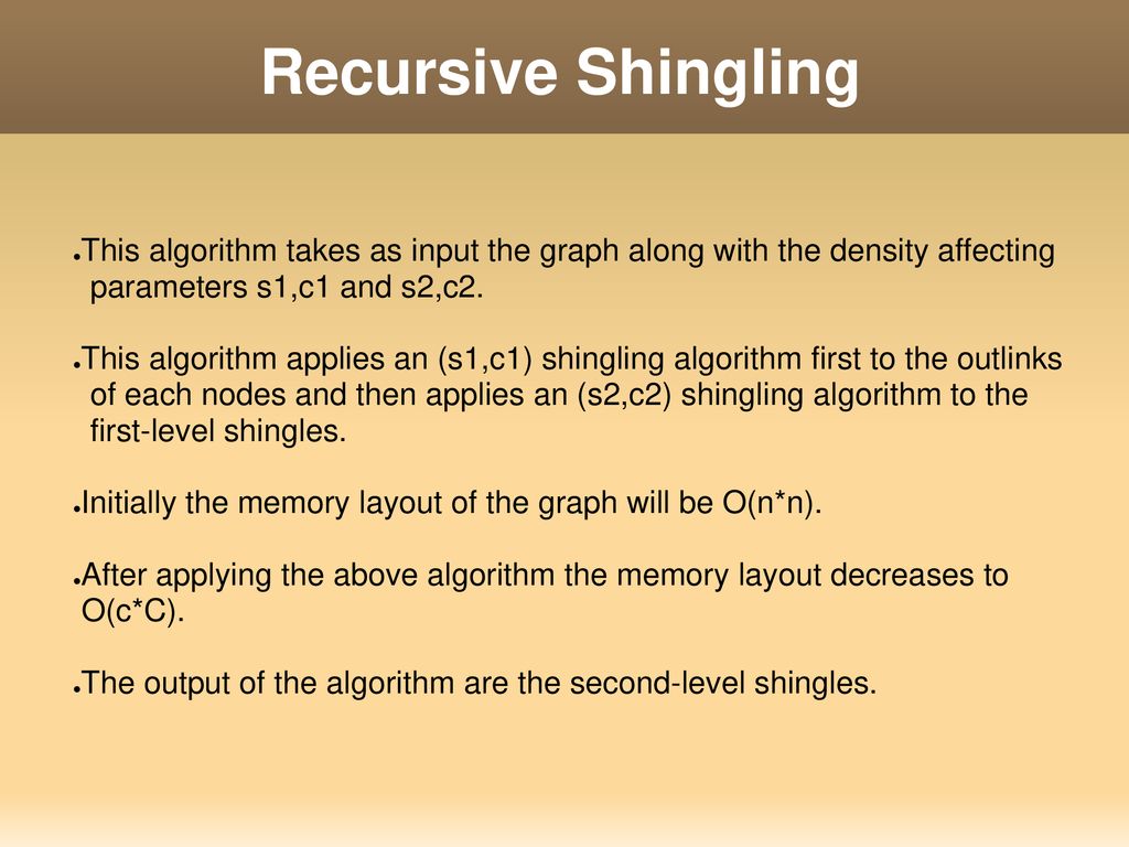 IDENTIFICATION OF DENSE SUBGRAPHS FROM MASSIVE SPARSE GRAPHS - ppt download