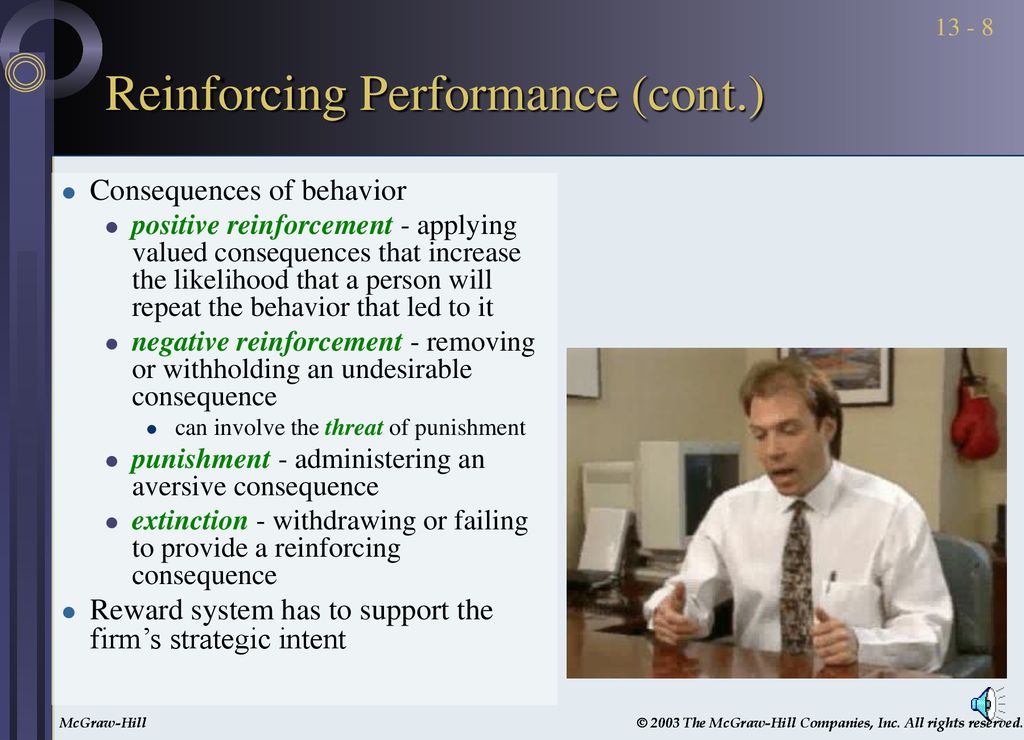 Reinforcing Performance (cont.)