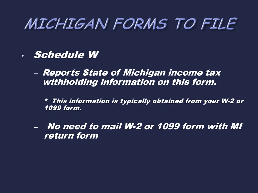 MICHIGAN DEPARTMENT OF TREASURY ppt download