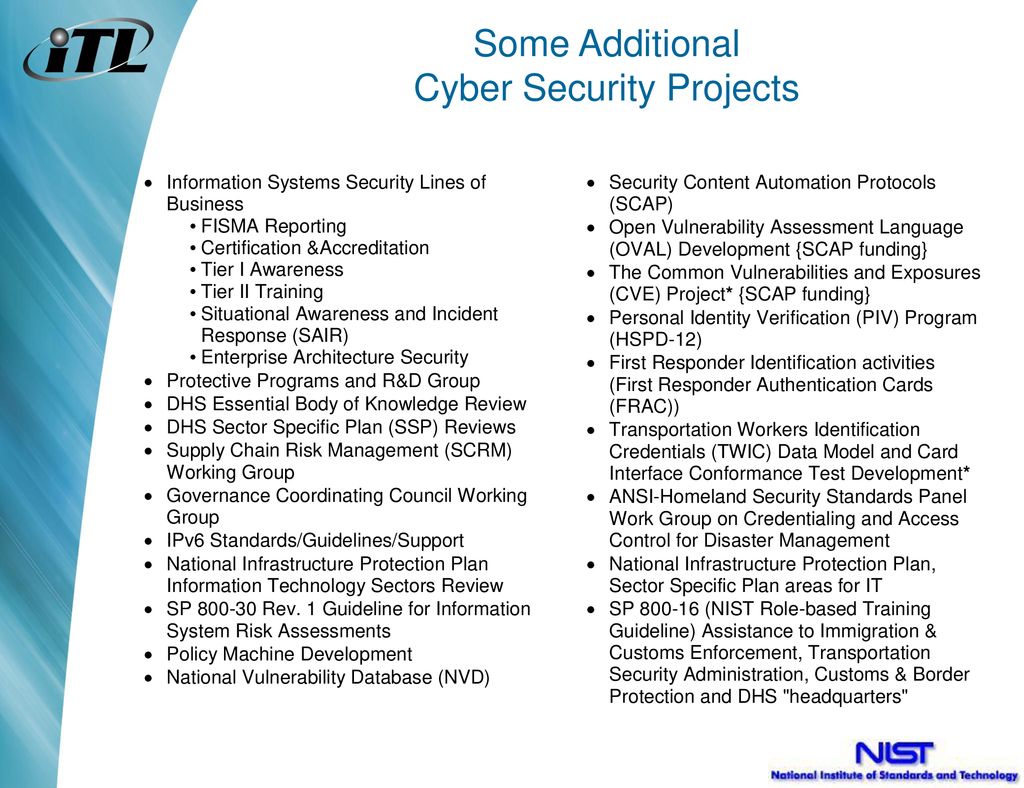 Some Additional Cyber Security Projects