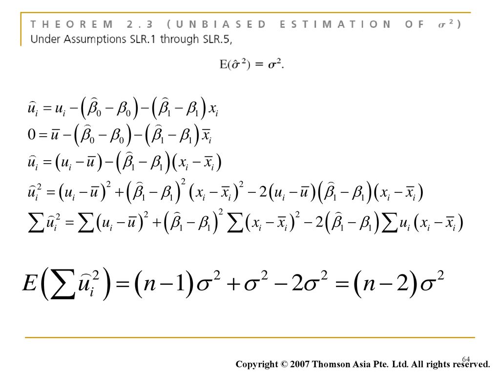 The Simple Regression Model Ppt Download