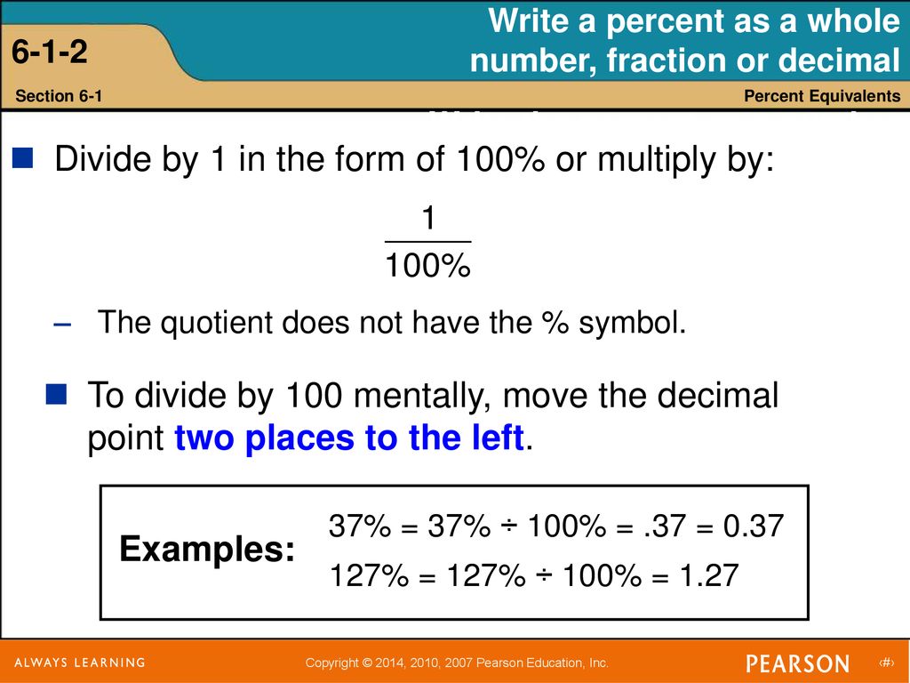 CHAPTER 6 Percents. - ppt download