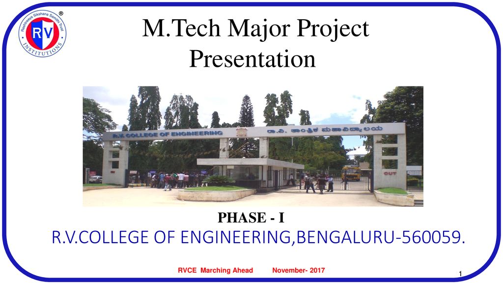 M.Tech Major Project Presentation