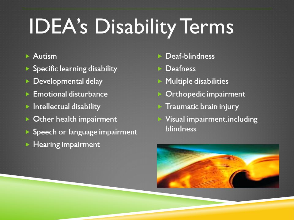 IDEA’s Disability Terms