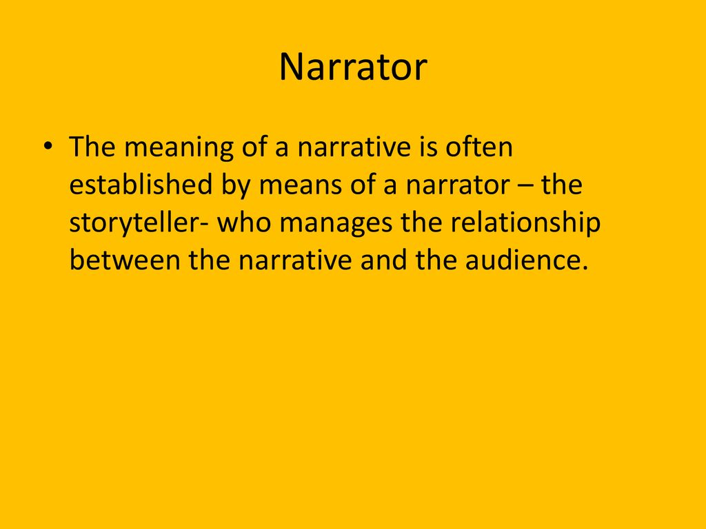 Narrative. ppt download