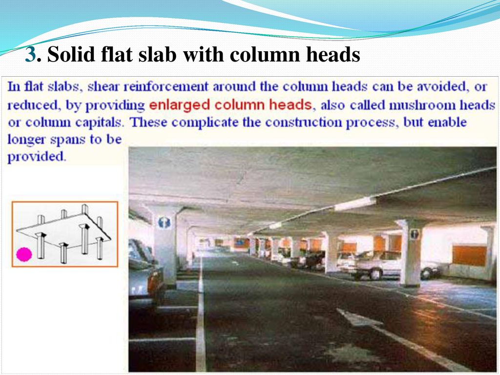 3. Solid flat slab with column heads