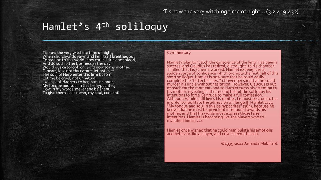 Tis Now The Very Witching Time Of Night Literary Devices And Every Player Has A Part To Play Ppt Download