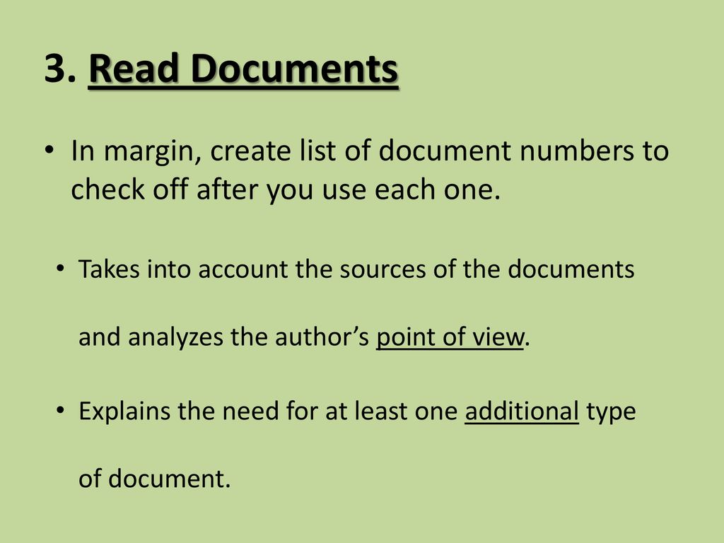 Writing the dbq thesis statement ppt download