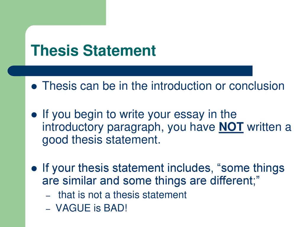 Writing the DBQ: Thesis Statement - ppt download