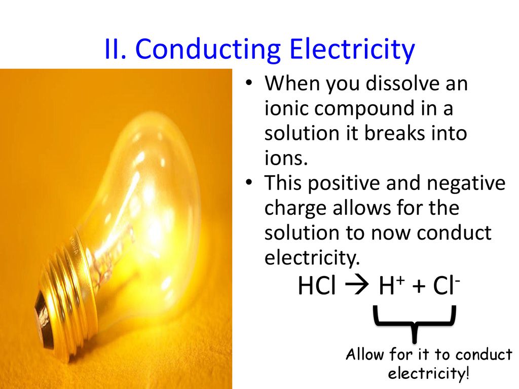 II. Conducting Electricity