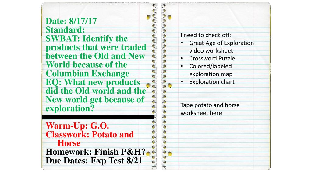 Mr Papile s Daily Agenda PowerPoint Slides ppt download