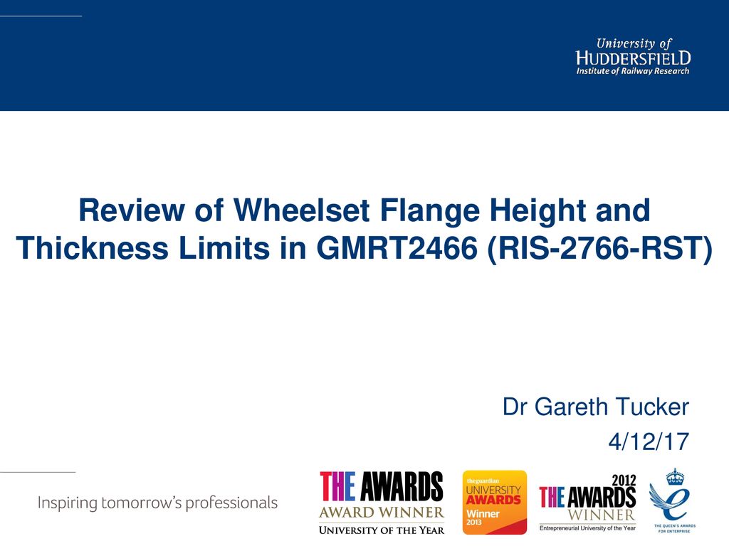 Review of Wheelset Flange Height and Thickness Limits in GMRT2466 (RIS-2766-RST)