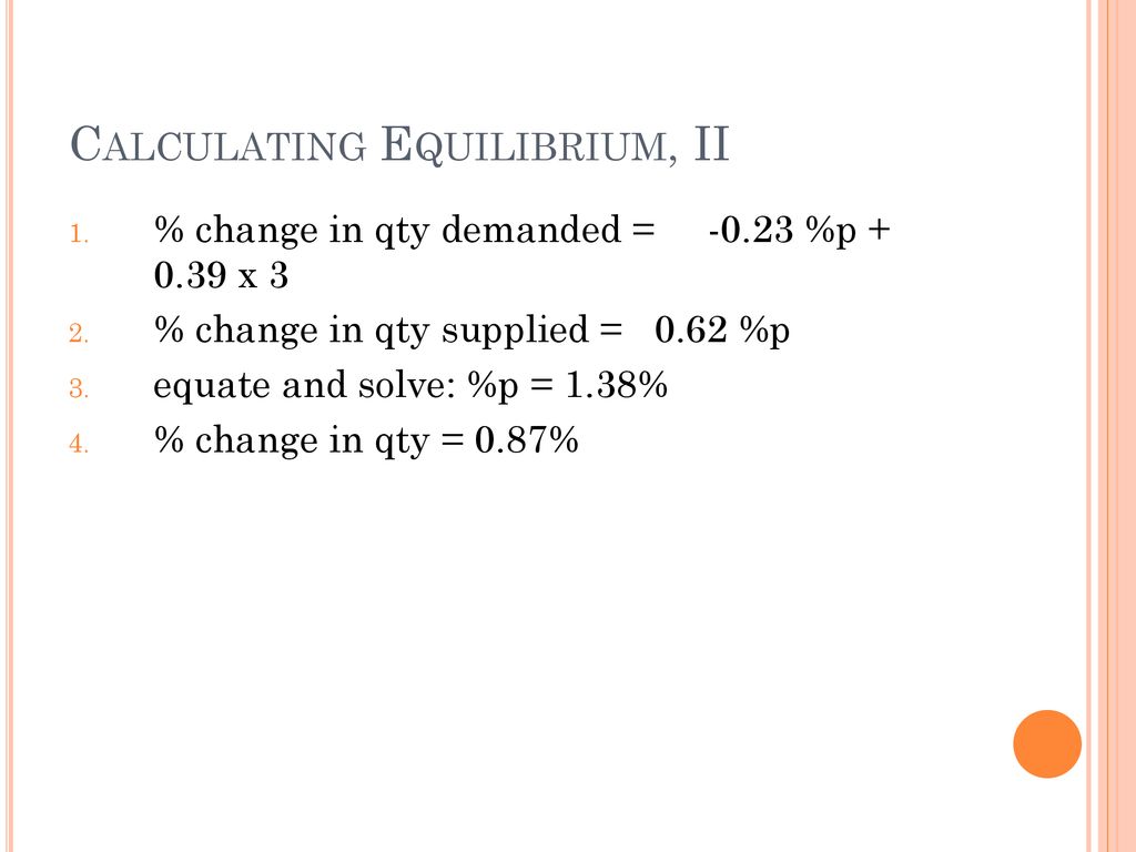 Calculating Equilibrium, II