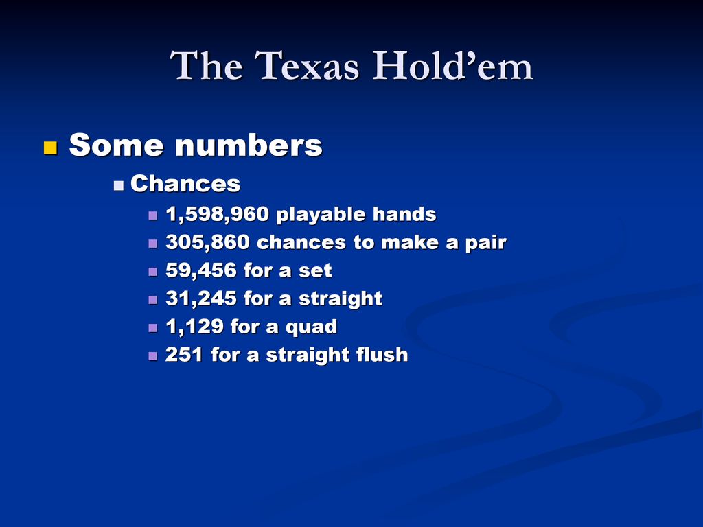 Odds of getting quads in texas holdem Odds of getting quads in texas holdem