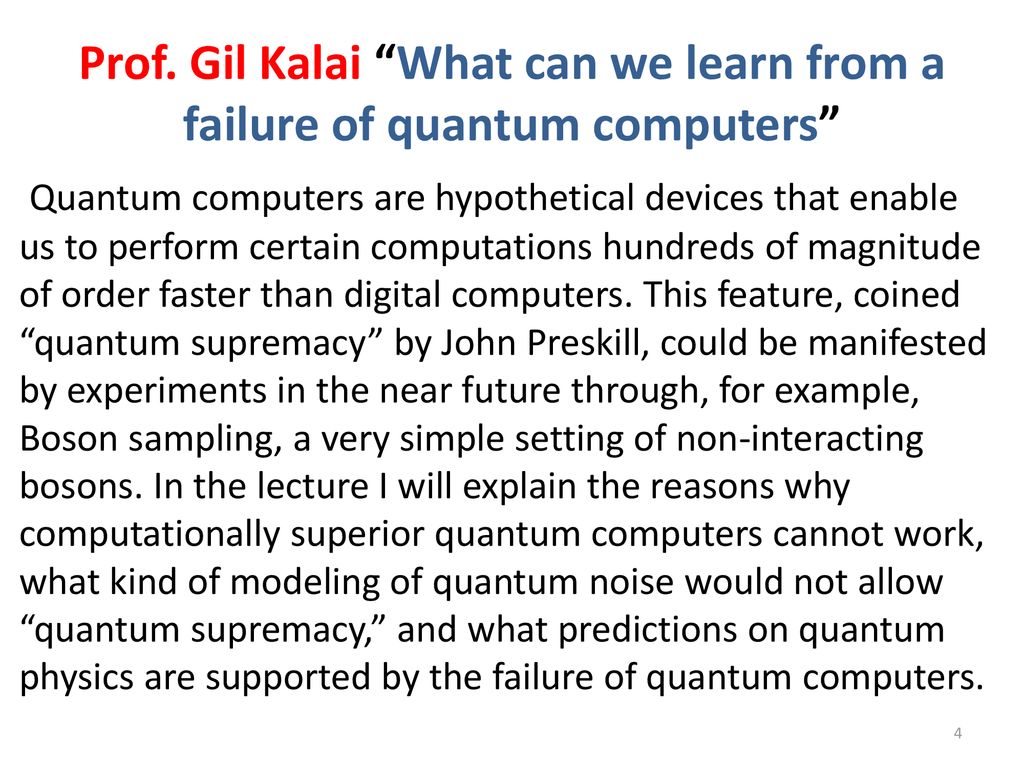 Quantum computing achievable reality or unrealistic dream ppt download