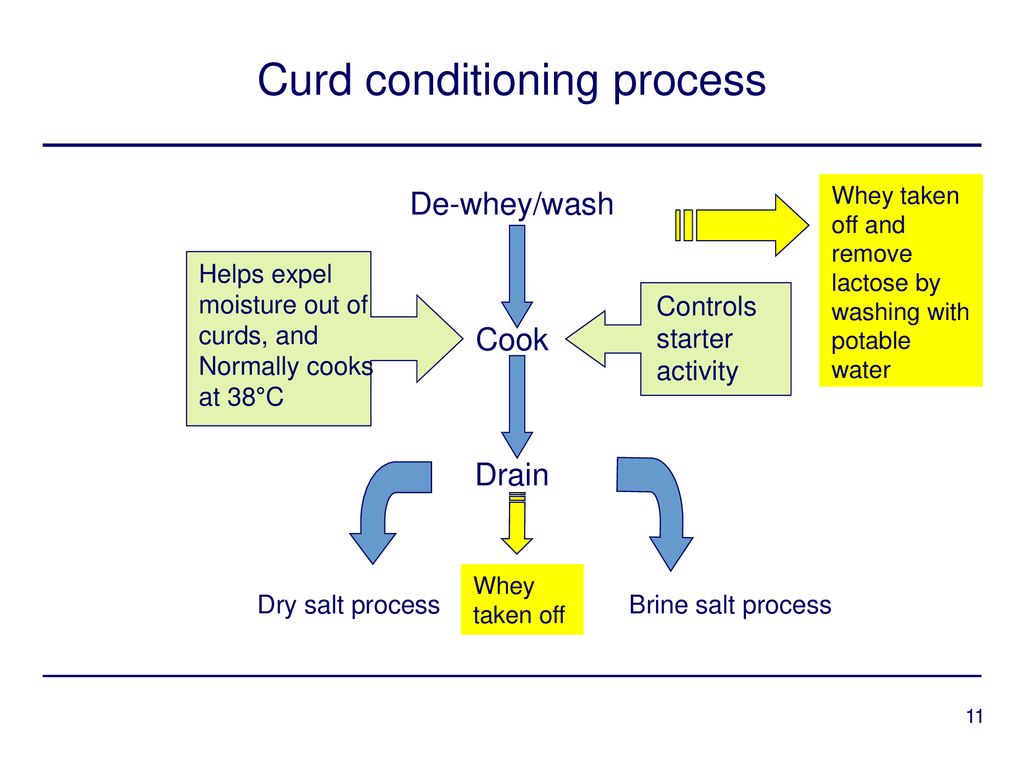 Curd conditioning process