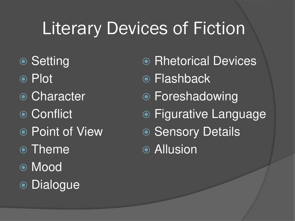 Language device. Literary devices. Literary elements. Literary rhetorical devices. Types of Fiction books презентация.