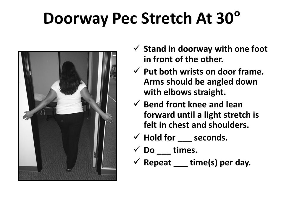 Doorway Pec Stretch At 30°