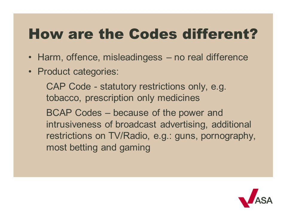 cap advertising code