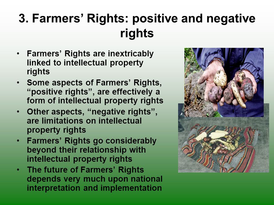 3. Farmers’ Rights: positive and negative rights