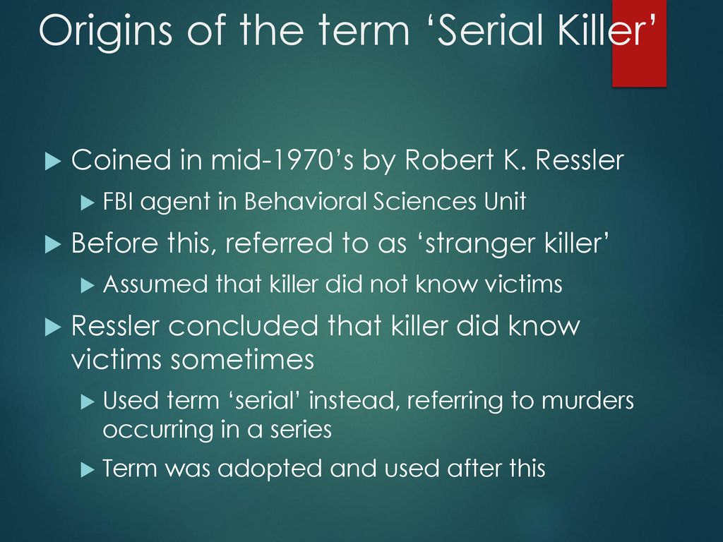 Serial Killers/ Profiling - ppt download