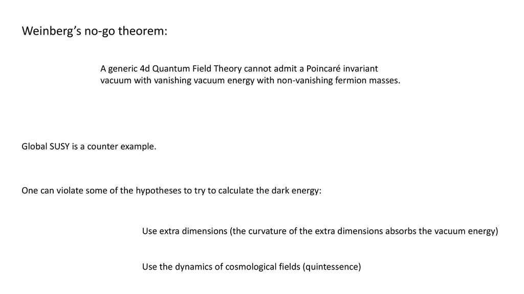 Weinberg’s no-go theorem: