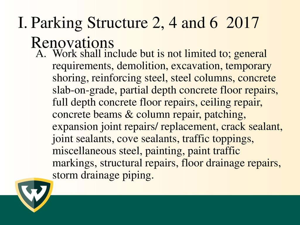 Parking Structure 2, 4 and Renovations
