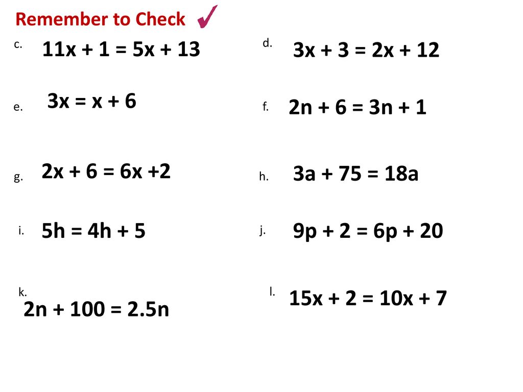 Write The Equation And Solve Show Each Step Check Ppt Download Write The Equation And Solve Show Each Step Check Ppt Download