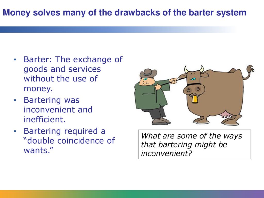 how does money solve the problem of barter system
