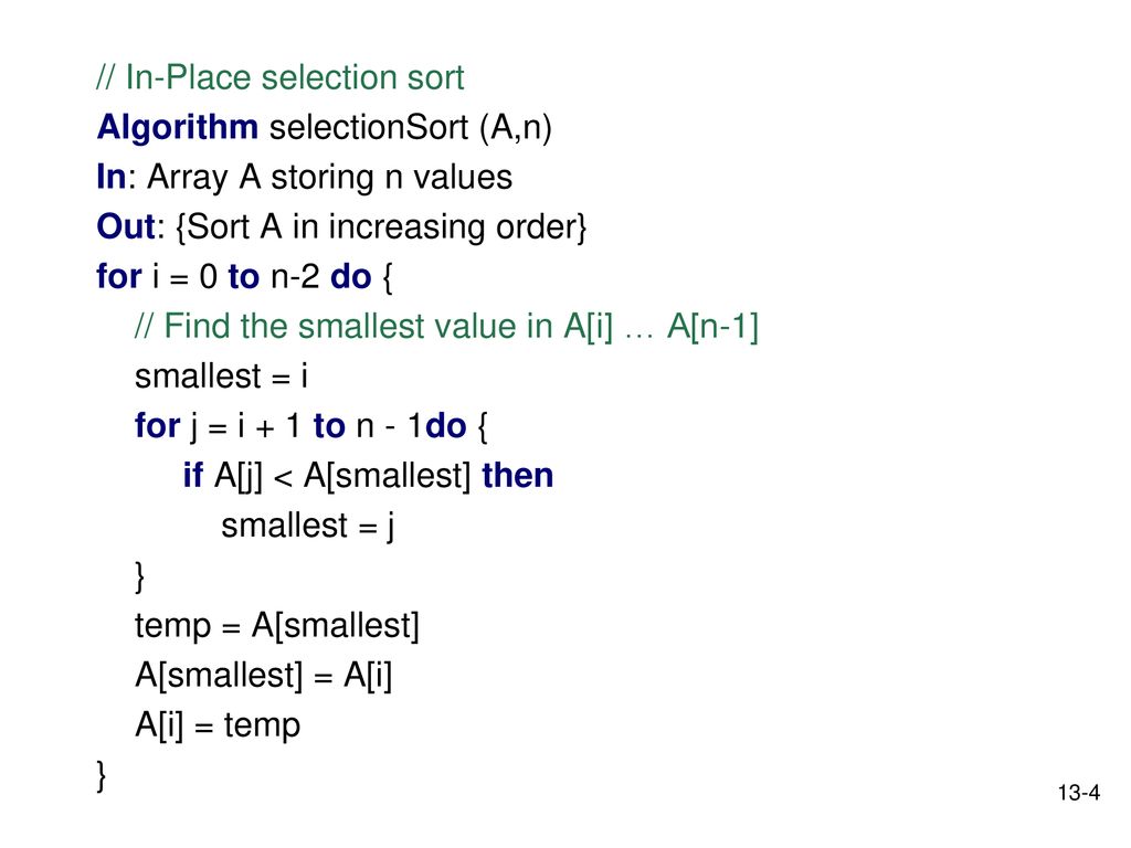 Sorting Algorithms The Following Pages Present Several Sorting Algorithms Two Implementations Of Insertion Sort One That Uses 2 Stacks And The Other Ppt Download