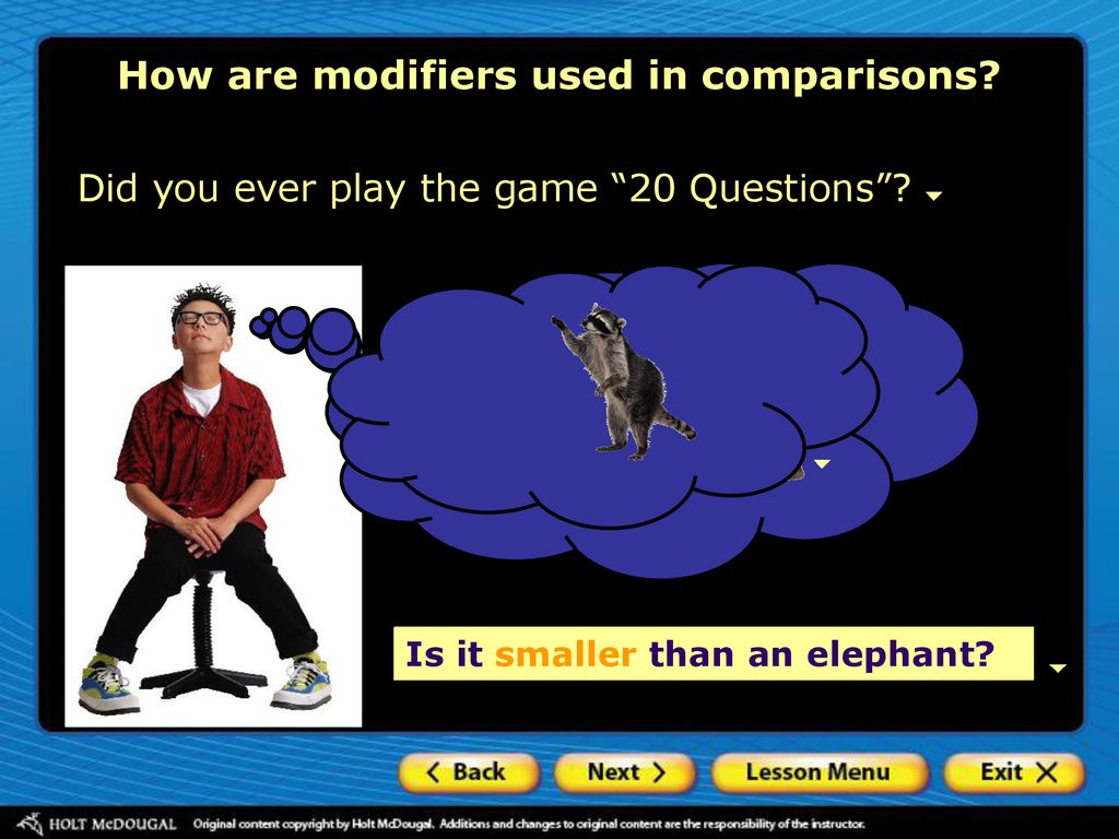 Understanding Comparison Of Modifiers - Ppt Download