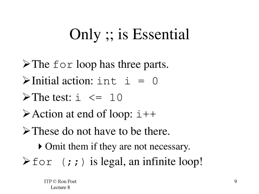 Incrementing ITP © Ron Poet Lecture ppt download