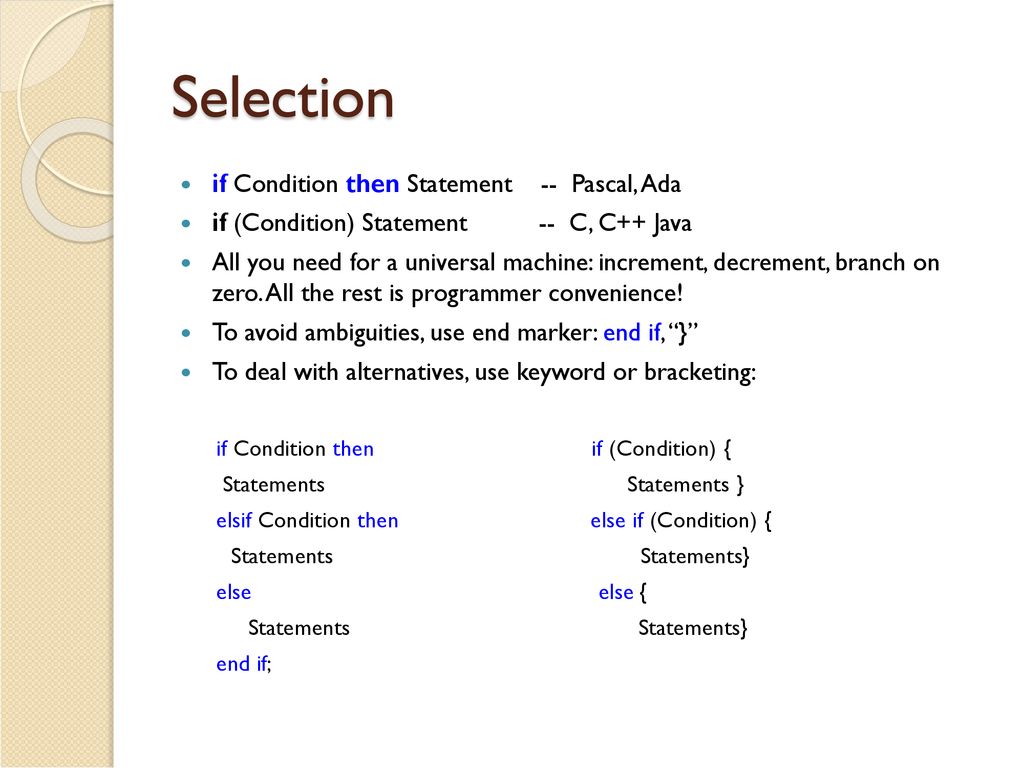 Imperative languages Most familiar: computation modifies store - ppt ...