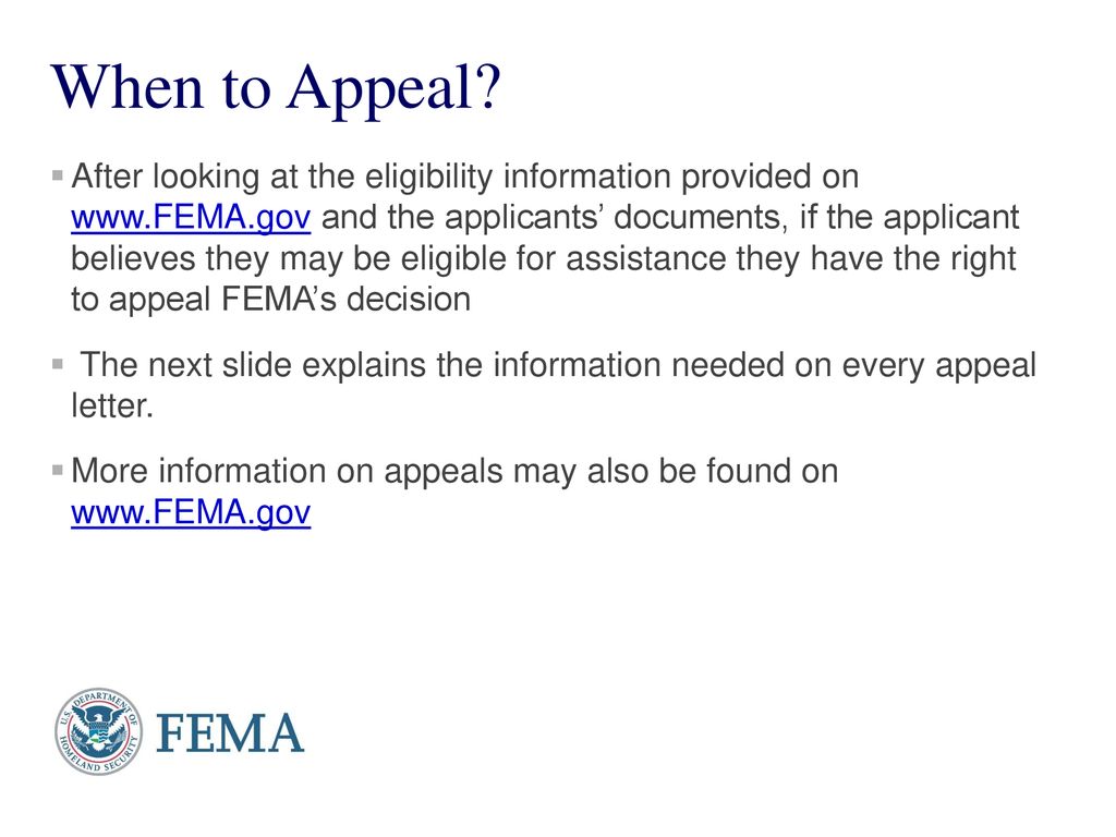 Fema Assistance 102 How To Help Survivors From Puerto Rico With Fema Assistance Programs And The Appeal Process Unit 2 January 03 2018 Audience Fema Ppt Download