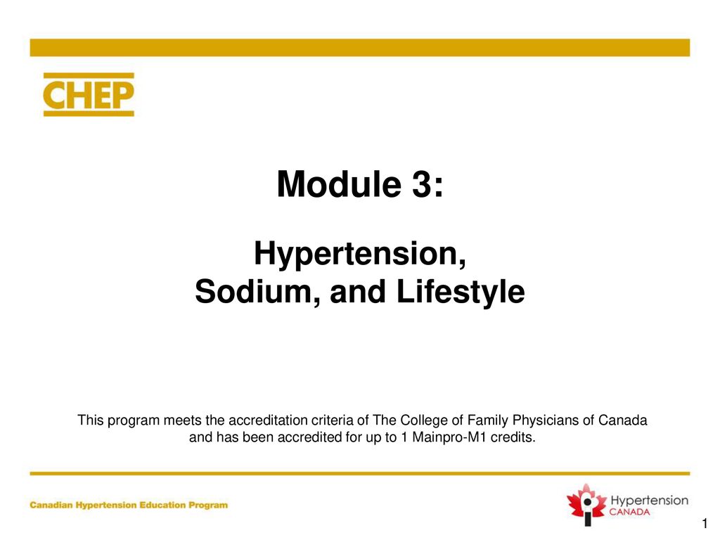 Hypertension, Sodium, and Lifestyle