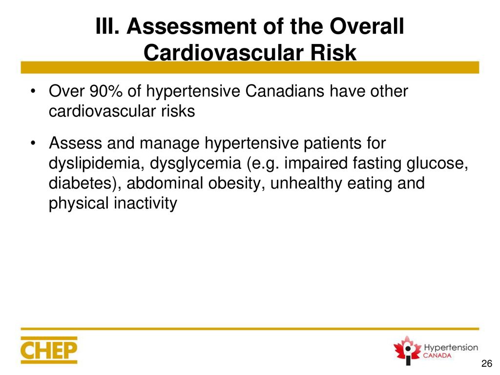 III. Assessment of the Overall Cardiovascular Risk