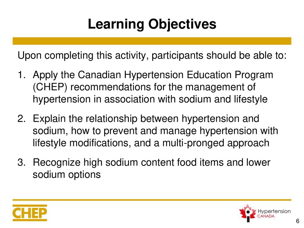 Learning Objectives Upon completing this activity, participants should be able to: