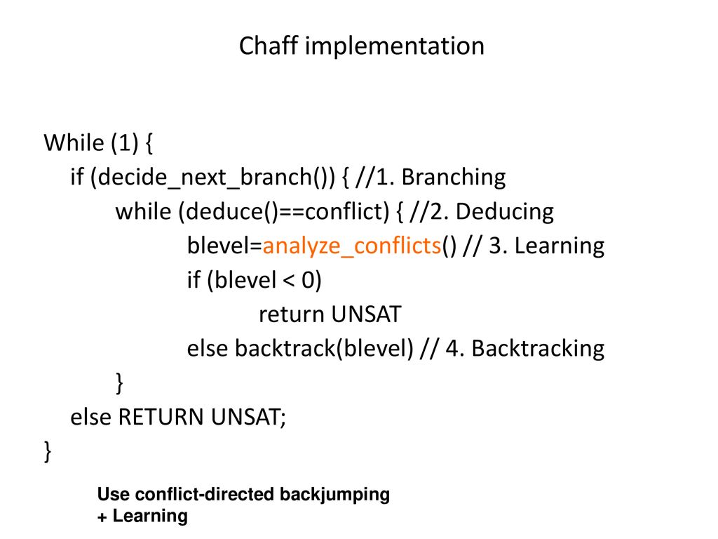 Chaff implementation