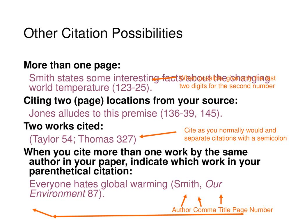 Other Citation Possibilities