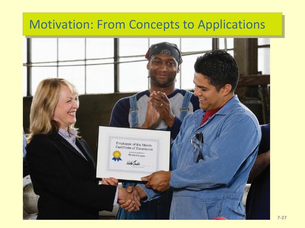 Topic 7 Motivation: From Concepts to Applications [Robbins, SP, Judge ...