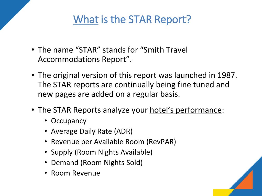 smith travel accommodations report (star report)