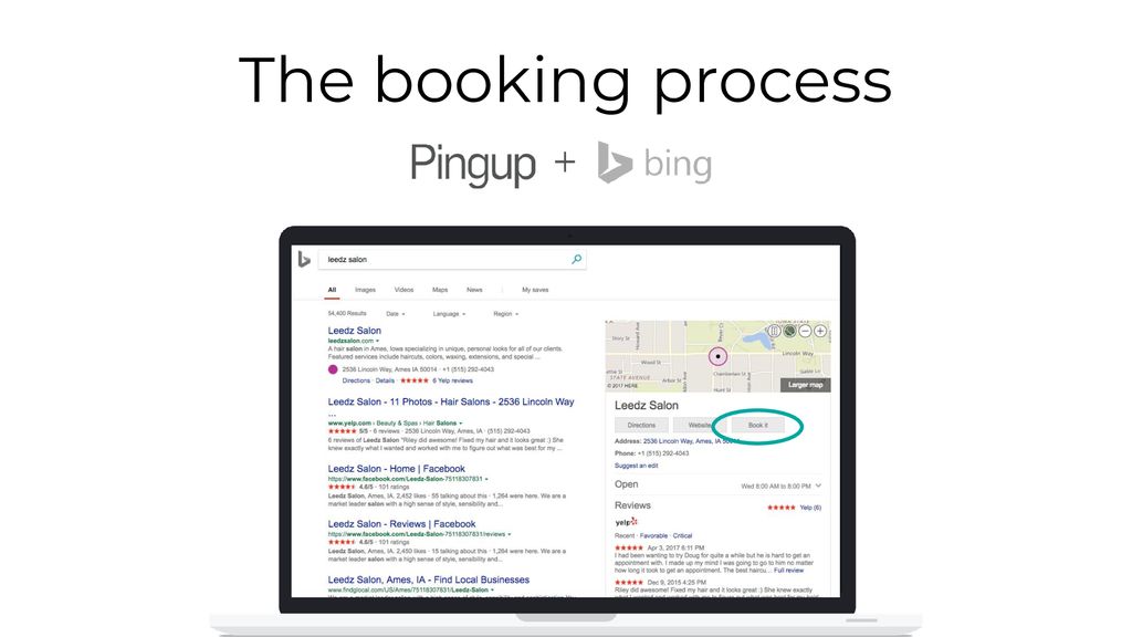 The booking process Justin