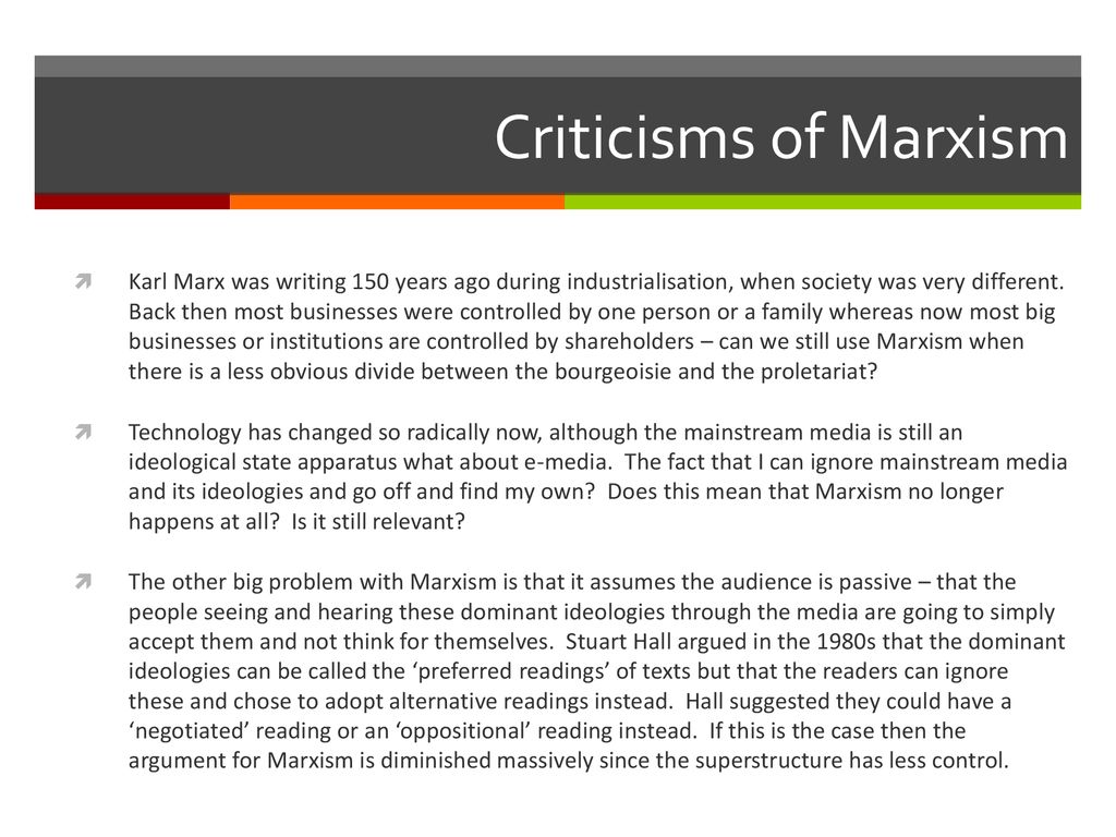 key features of marxism