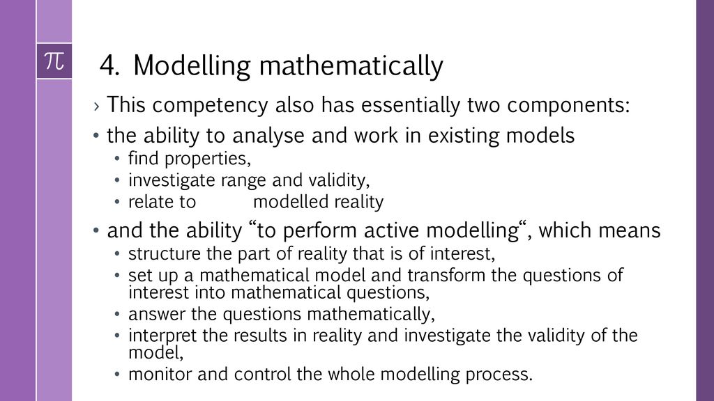 4. Modelling mathematically