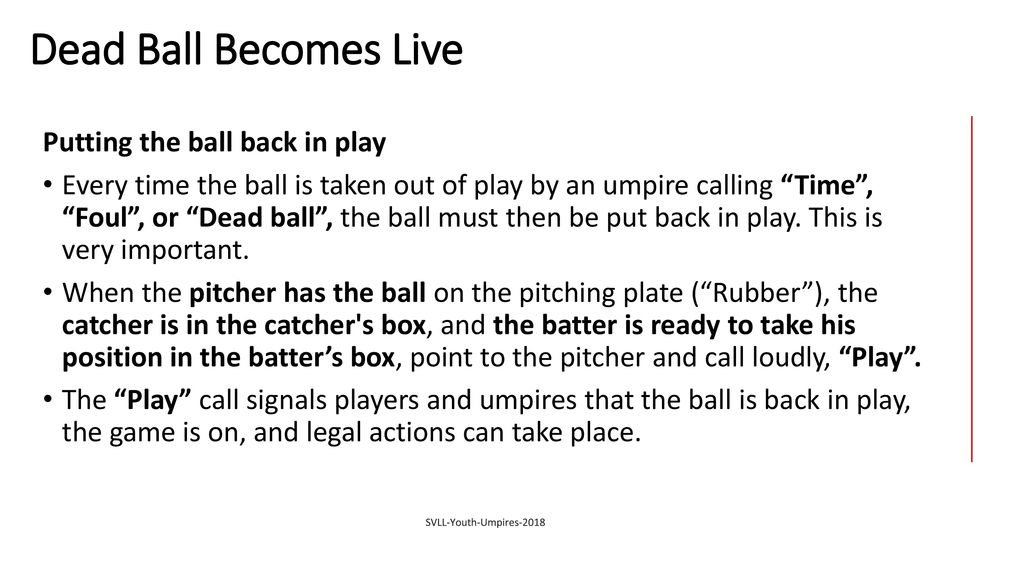 SVLL Youth Umpire Program ppt download