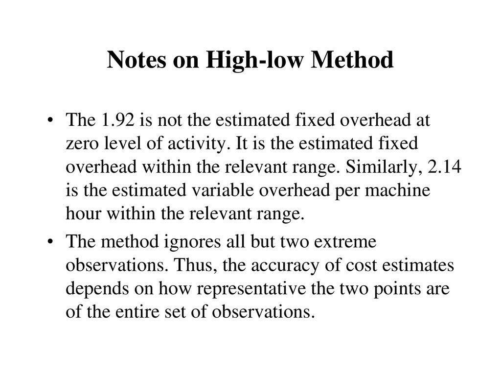 High-Low Method Definition
